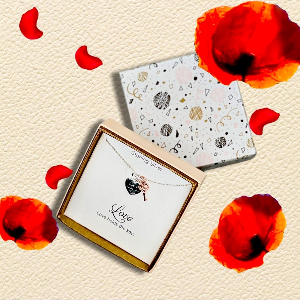 Unwritten Sterling Silver Two-Tone Charm Necklace